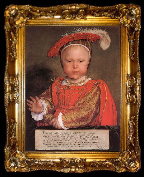 framed  Hans Holbein Edward VI as a child, ta009-2